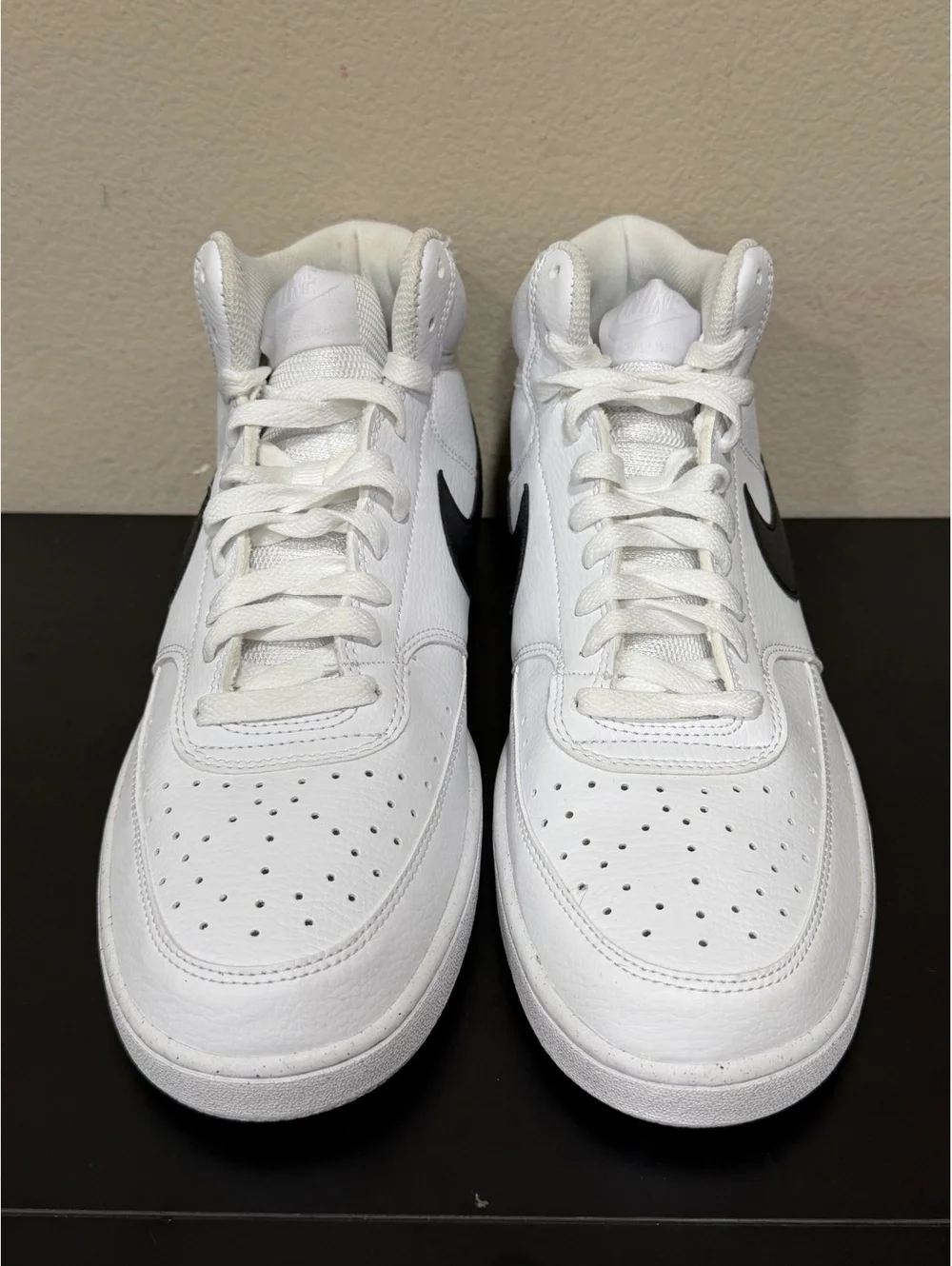 Size 10 - Nike Court Vision Mid Next Nature “White Black”